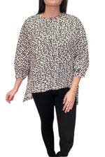 SAMANTHA Leopard Print Sweatshirt - White