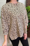 SAMANTHA Leopard Print Sweatshirt - Beige