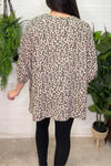 SAMANTHA Leopard Print Sweatshirt - Beige