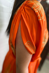 NAOMI Palm Tree Shirt Dress - Orange