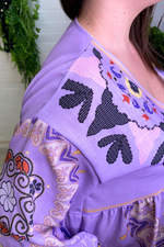 PATTY Multi Print Smock Dress - Lilac