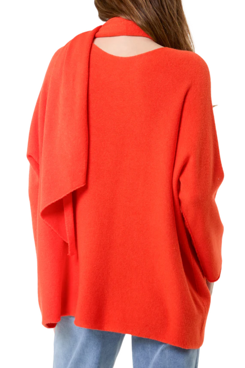 ALEXA Knitted Jumper & Scarf - Orange