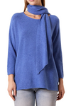 ALEXA Knitted Jumper & Scarf - Denim Blue