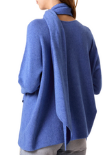 ALEXA Knitted Jumper & Scarf - Denim Blue