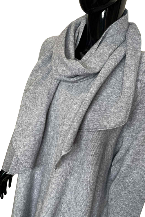 ALEXA Knitted Jumper & Scarf - Grey