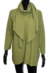 ALEXA Knitted Jumper & Scarf - Green
