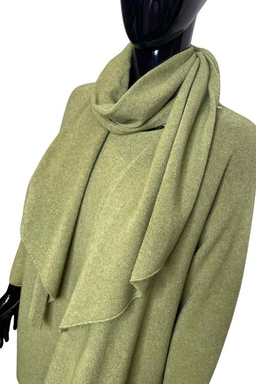 ALEXA Knitted Jumper & Scarf - Green
