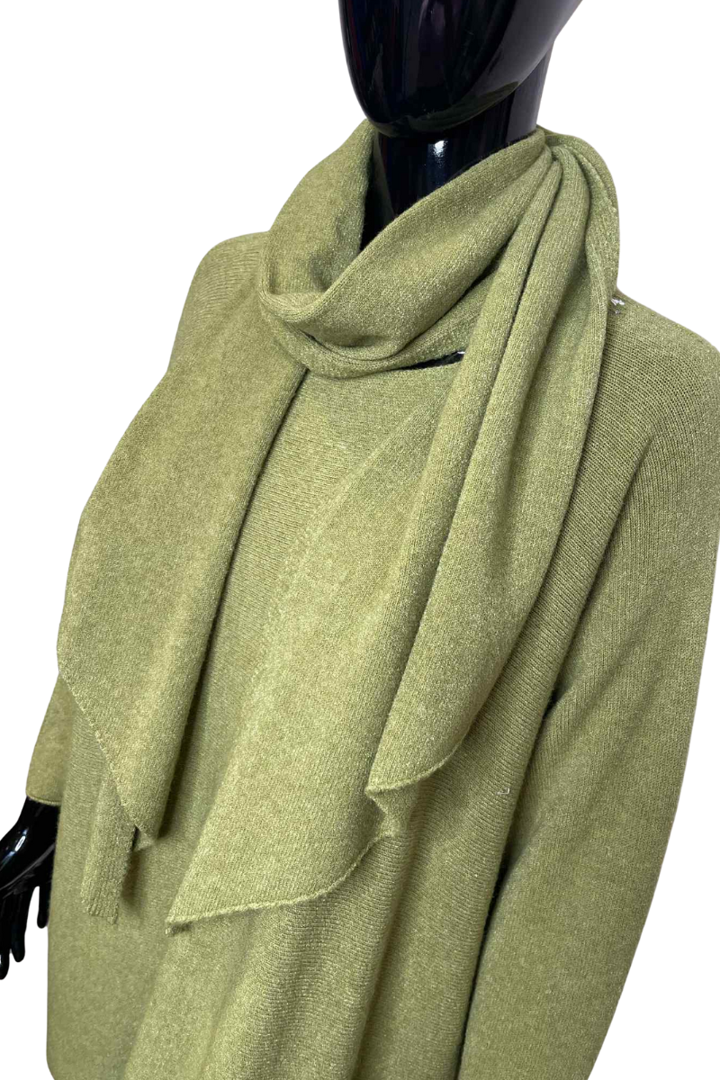 ALEXA Knitted Jumper & Scarf - Green