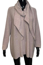 ALEXA Knitted Jumper & Scarf - Mocha