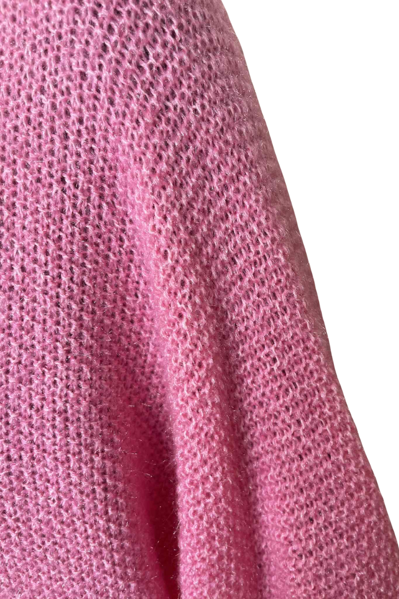 CHARLOTTE Plain Knitted Jumper - Pink