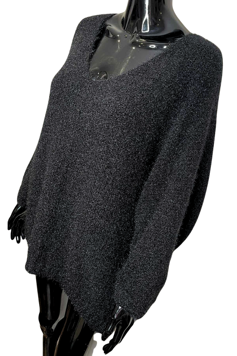 CHARLOTTE Plain Knitted Jumper - Black