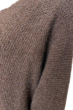 CHARLOTTE Plain Knitted Jumper - Brown
