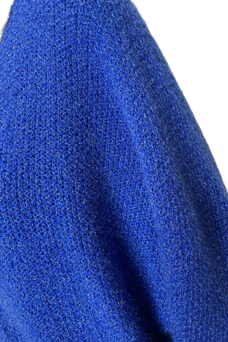 CHARLOTTE Plain Knitted Jumper - Royal Blue