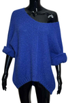 CHARLOTTE Plain Knitted Jumper - Royal Blue