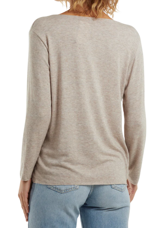 DARCY Star Fine Knit Top - Beige