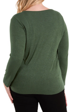 DARCY Star Fine Knit Top - Khaki