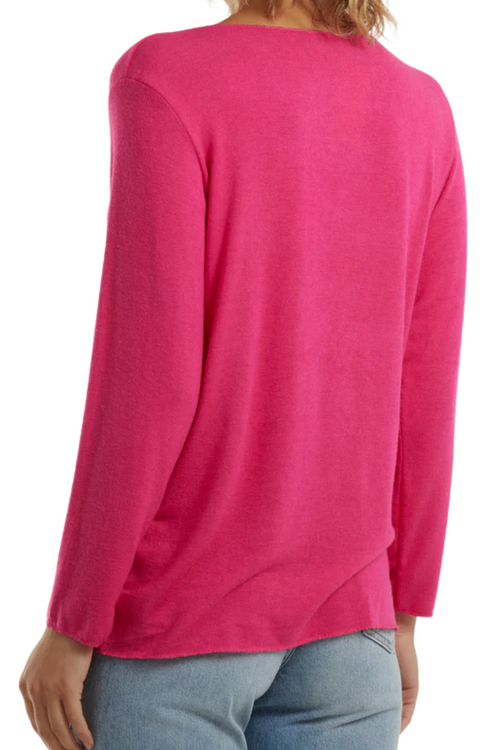 DARCY Star Fine Knit Top - Fuchsia