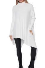 DENA Asymmetric Ribbed Top - Cream