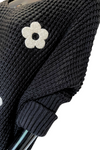 GRACIE Floral Knitted Jumper - Black