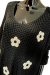 GRACIE Floral Knitted Jumper - Black
