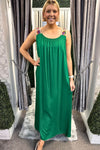 RUBY Crochet Strap Maxi Dress - Jade Green