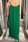 RUBY Crochet Strap Maxi Dress - Jade Green
