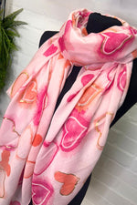 CLEO Heart Scarf - Pink