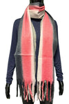 ABIGAIL Striped Wool Scarf - Black