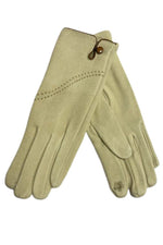JENNY Button Detail Gloves - Beige