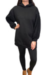 BROOKE Fleece Lined Hooded Sweatshirt - Black