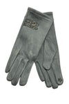 Grey Buckle Gloves - AB01