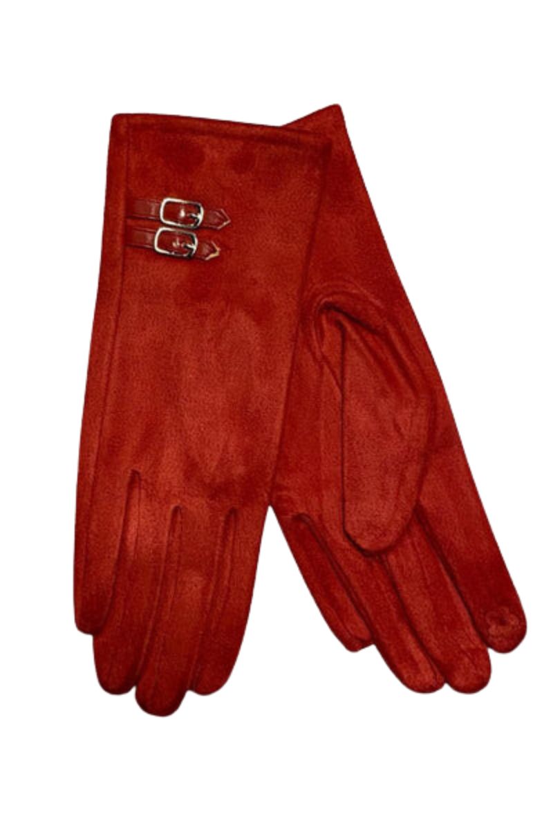 Red Buckle Gloves - AB01
