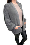TRINNY Short Knitted Cardigan - Grey