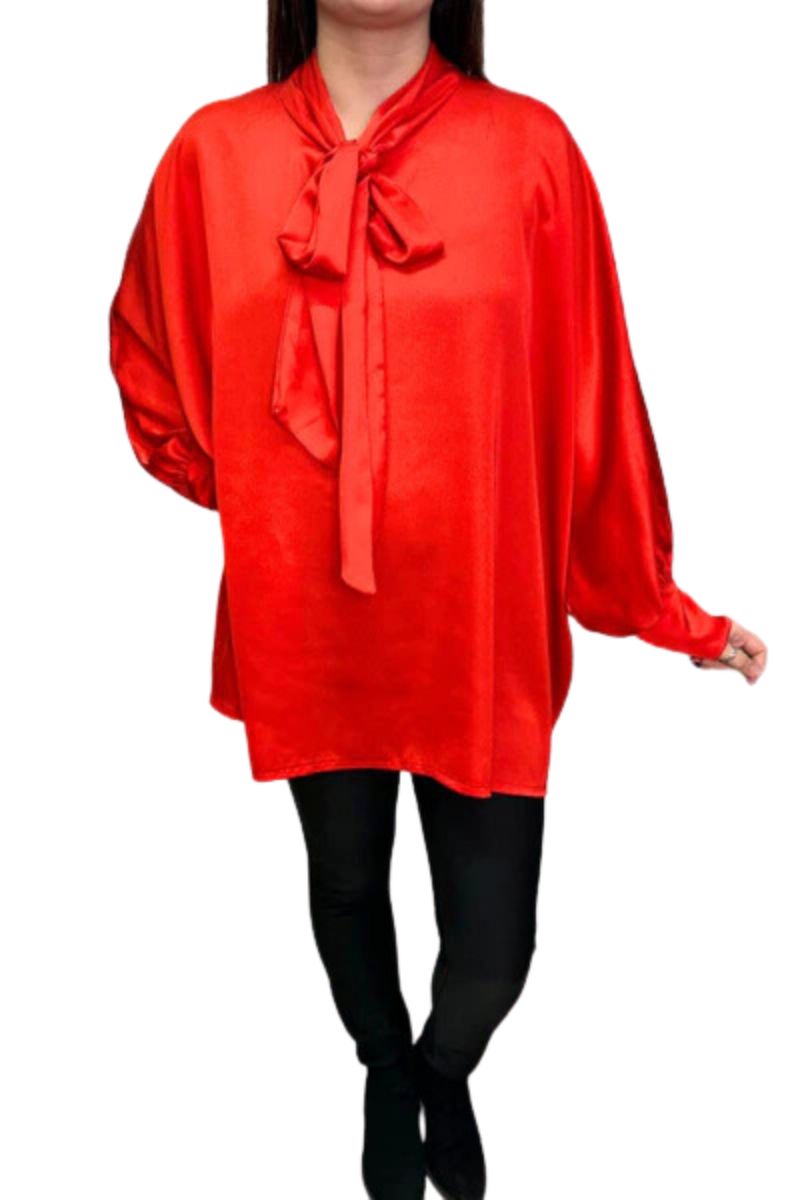 FLORENCE Oversized Blouse - Red