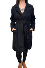 GRACIE Belted Coat - Black