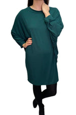 ANYA Oversized Batwing Top - Forest Green