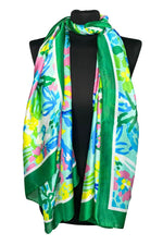 PAMMY Floral Contrast Scarf - Green