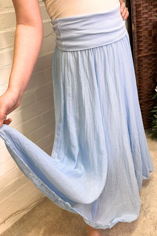 GWEN Plain Skirt - Baby Blue