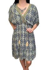 SHAY Spotted Tassel Dress - Khaki