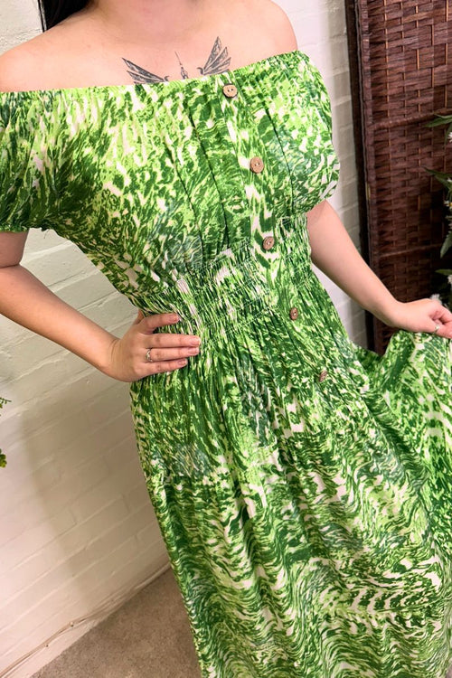 GEORGIE Tie-Dye Maxi Dress - Green