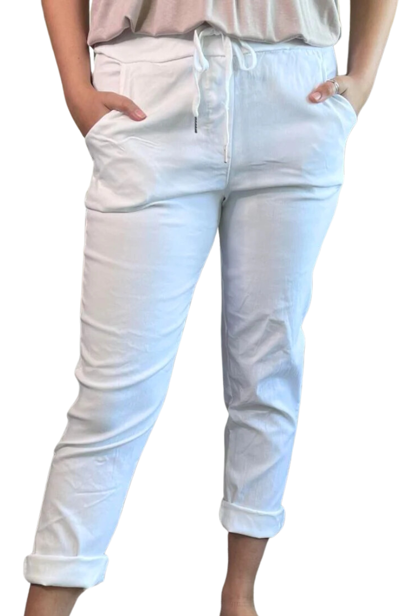 MELINDA Magic Trousers - White