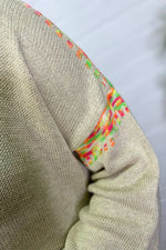 KENZIE Speckled Detail Knitted Jumper - Beige