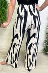 SYDNEY Abstract Pleated Palazzo Trousers