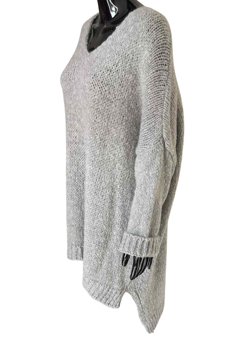 ISLA Knitted Jumper - Grey