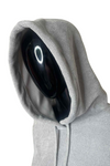 JOANNE Frill Hooded Pocket Top - Grey