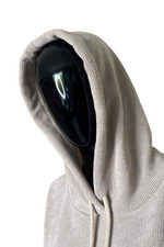 JOANNE Frill Hooded Pocket Top - Beige
