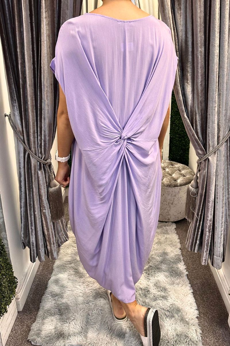 ALEXANDRA Tie Knot Dress - Lilac