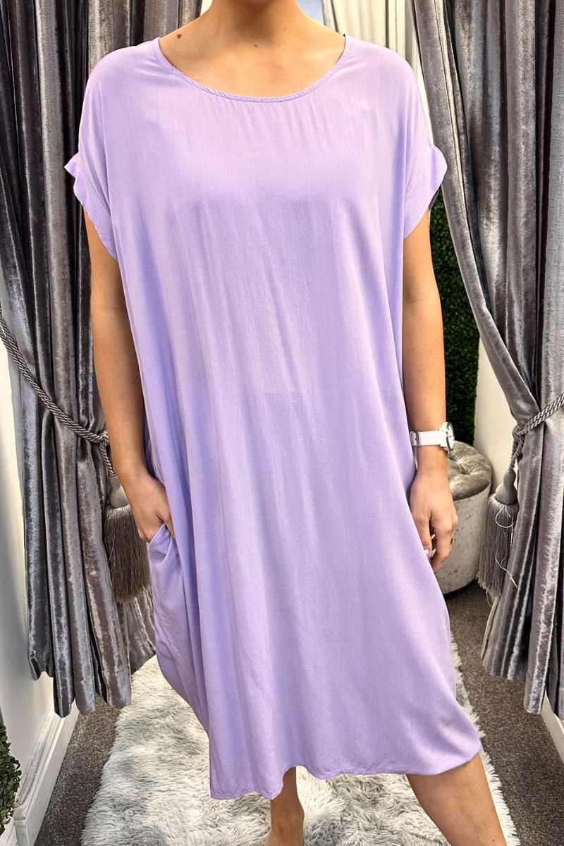 ALEXANDRA Tie Knot Dress - Lilac
