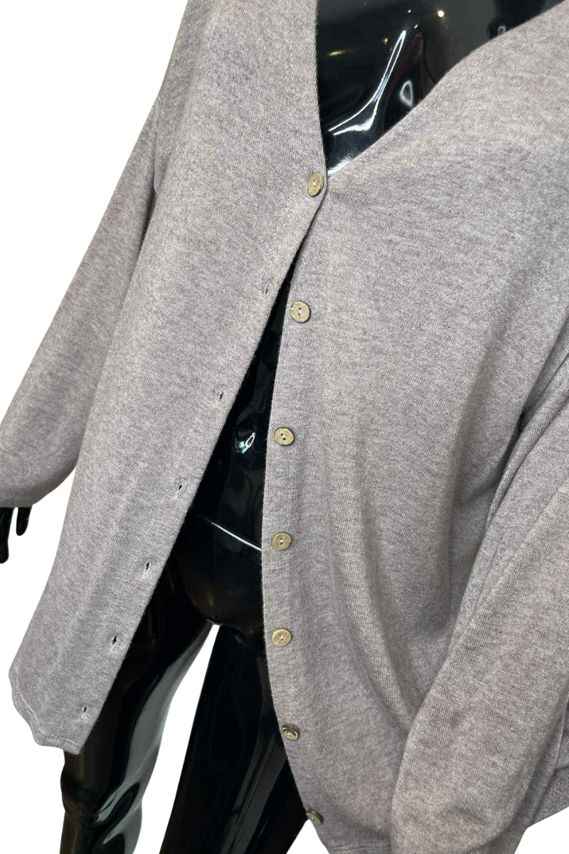NINA Fine Knit Cardigan - Mocha