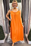 RUBY Crochet Strap Maxi Dress - Orange (NO RETURNS)